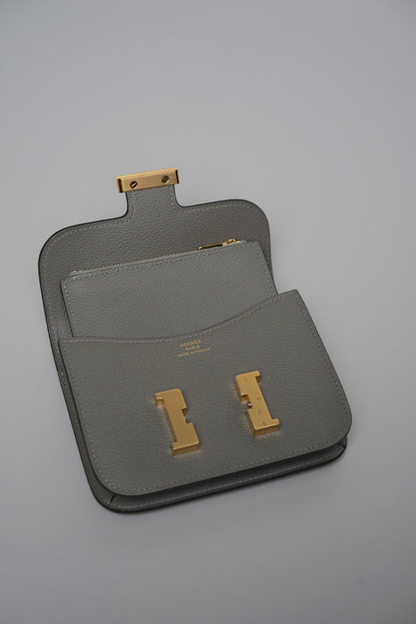 Hermes Constance Slim in Gris Meyer Ghw (Brand New)