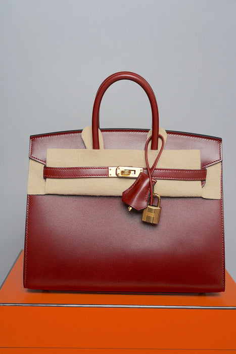 Hermes Birkin 25 in Rouge H Box Sellier Ghw (Brand New)
