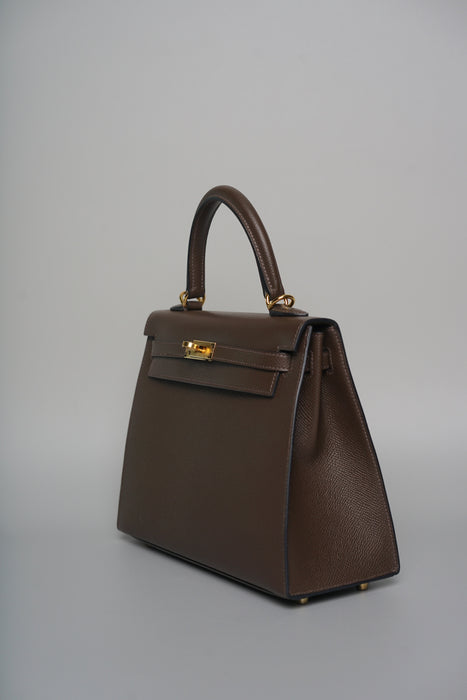 Hermes Kelly 25 in Ecorce Epsom Ghw
