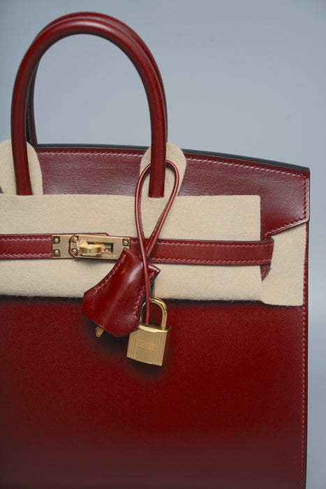 Hermes Birkin 25 in Rouge H Box Sellier Ghw (Brand New)