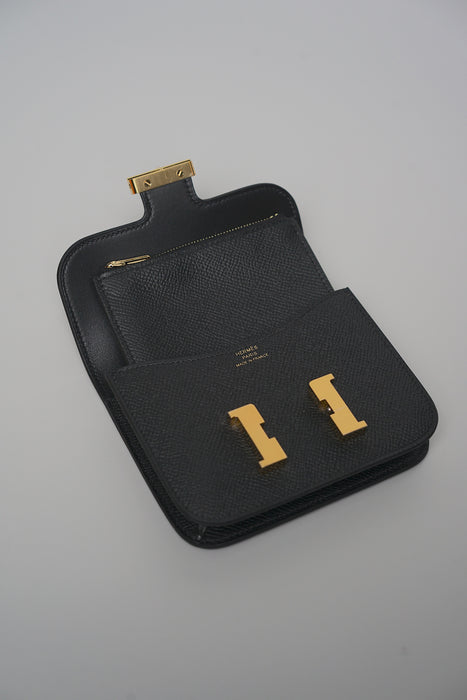 Hermes Constance Slim in Noir Ghw (Brand New)