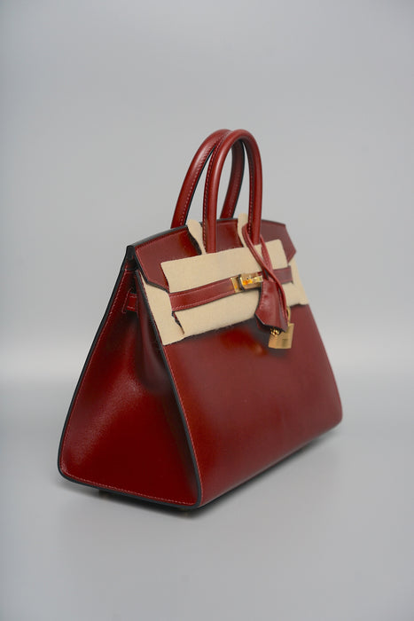 Hermes Birkin 25 in Rouge H Box Sellier Ghw (Brand New)