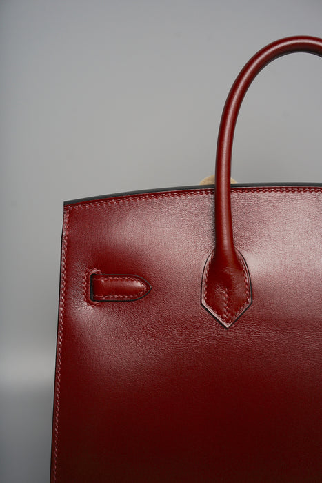 Hermes Birkin 25 in Rouge H Box Sellier Ghw (Brand New)