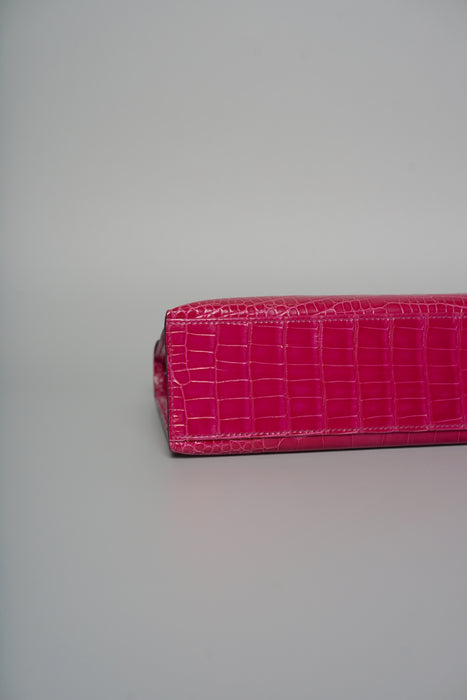 Hermes Kelly Pochette in Rose Scheherazade Shiny Phw