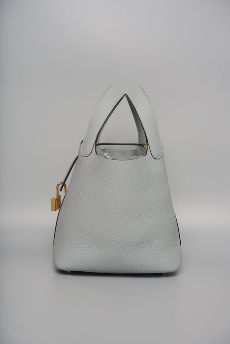 Hermes Picotin 18 Clemence in Gris Pantin Ghw (Brand New)