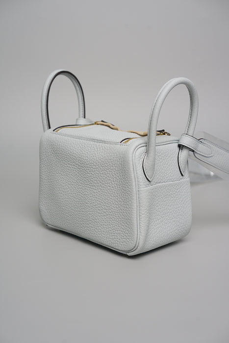 Hermes Mini Lindy in Bleu Pale Ghw (Brand New)