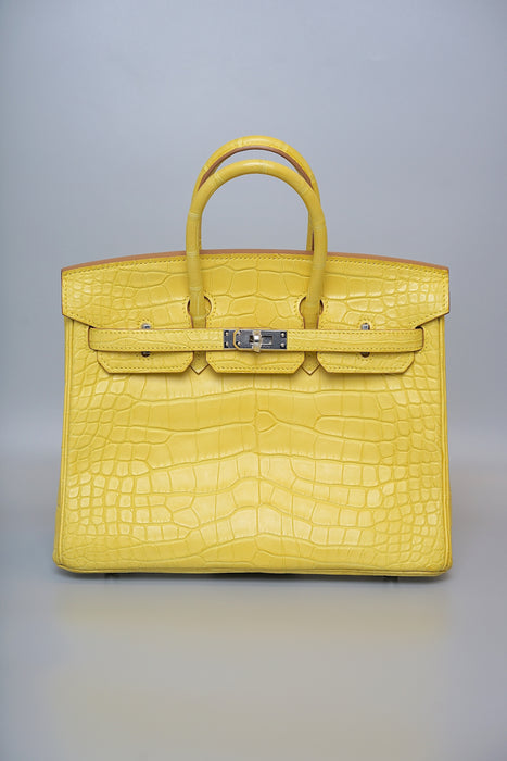 Hermes Birkin 25 in Mimosa Matte Alligator Phw (Brand New)