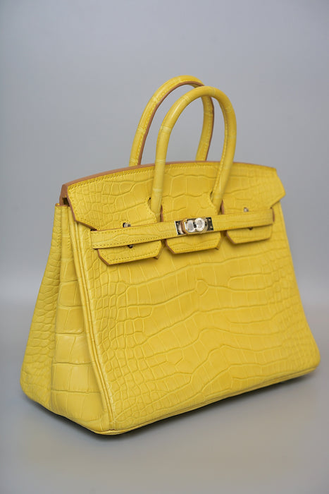 Hermes Birkin 25 in Mimosa Matte Alligator Phw (Brand New)