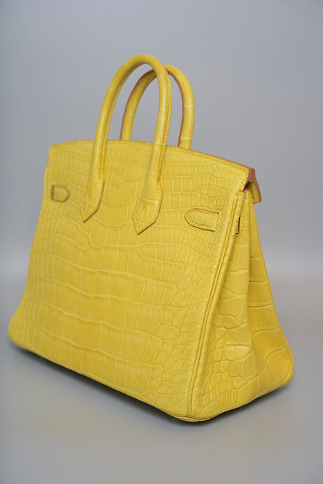 Hermes Birkin 25 in Mimosa Matte Alligator Phw (Brand New)