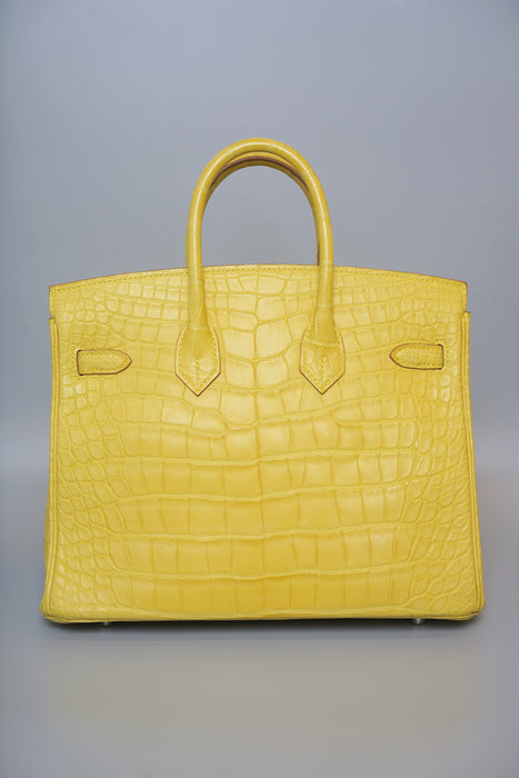 Hermes Birkin 25 in Mimosa Matte Alligator Phw (Brand New)
