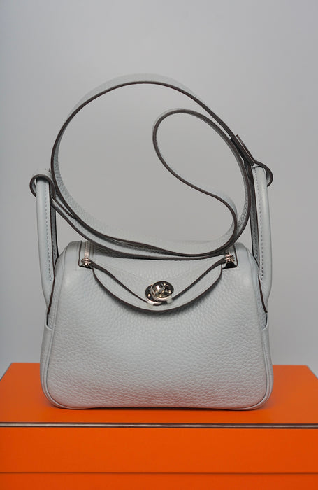 Hermes Mini Lindy II in Gris Pantin Phw