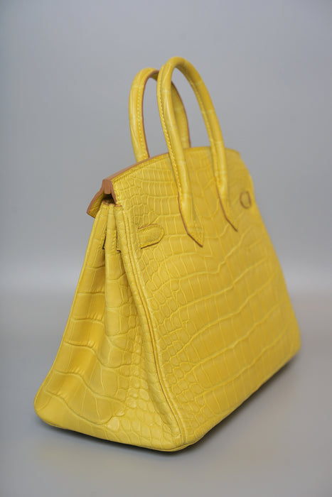 Hermes Birkin 25 in Mimosa Matte Alligator Phw (Brand New)