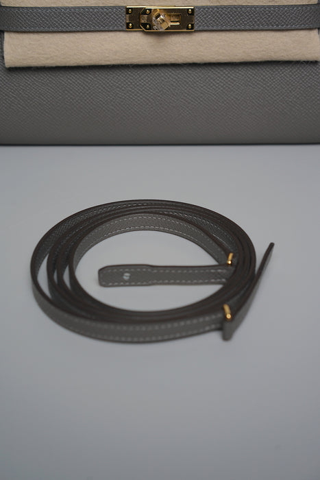Hermes Kelly To Go in Gris Meyer Ghw (Brand New)