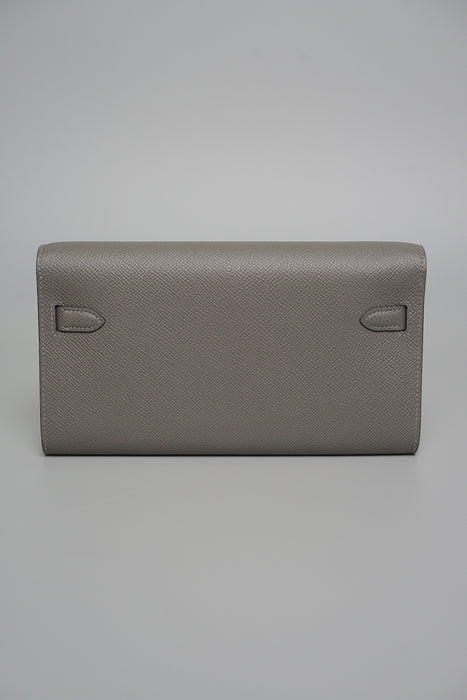 Hermes Kelly To Go in Gris Meyer Ghw (Brand New)