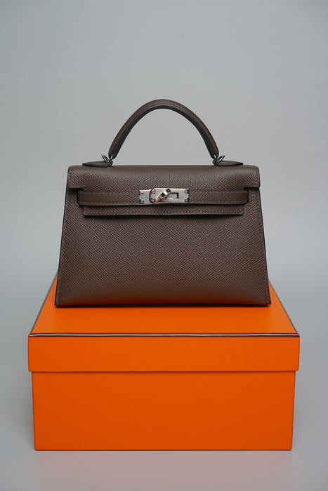 Hermes Kelly 20 in Ecorce Epsom Phw (Brand New)