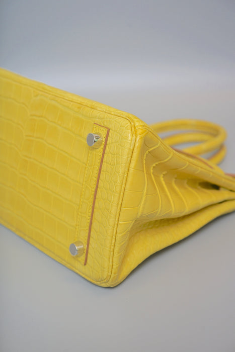 Hermes Birkin 25 in Mimosa Matte Alligator Phw (Brand New)