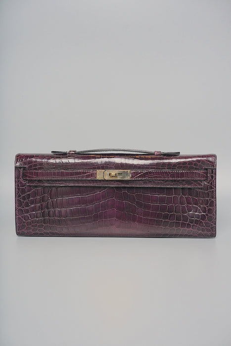 Hermes Kelly Cut in Prunior Shiny Niloticus Permabrass