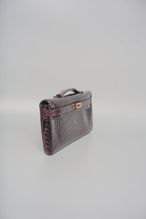 Hermes Kelly Cut in Prunior Shiny Niloticus Permabrass