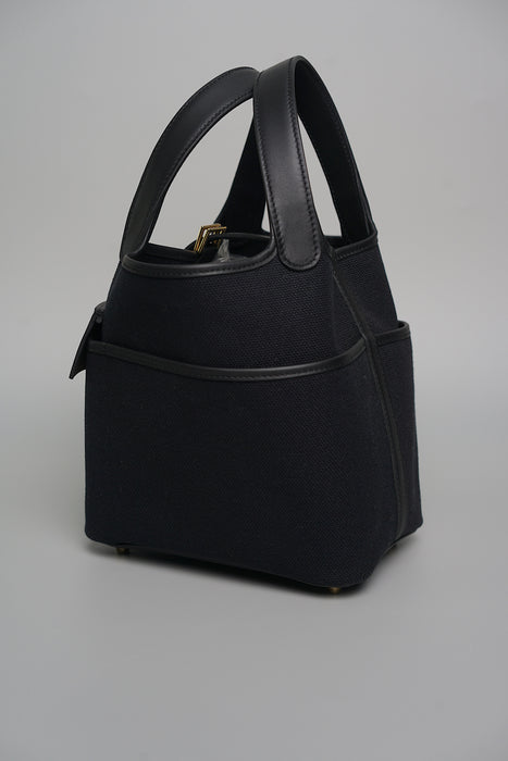 Hermes Cargo Picotin 18 in Noir Ghw (Brand New)