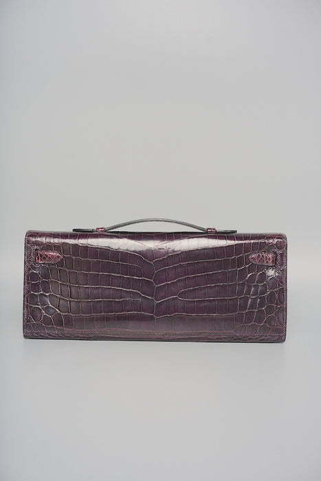 Hermes Kelly Cut in Prunior Shiny Niloticus Permabrass