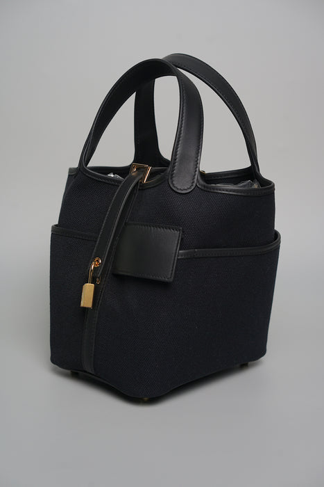 Hermes Cargo Picotin 18 in Noir Ghw (Brand New)