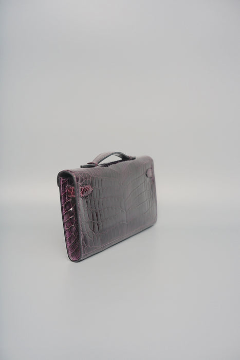 Hermes Kelly Cut in Prunior Shiny Niloticus Permabrass