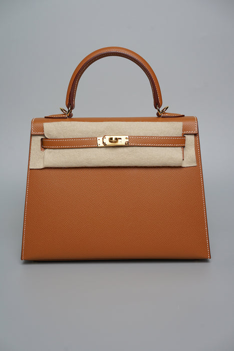 Hermes Kelly II Sellier 25 in Gold Ghw (Brand New)