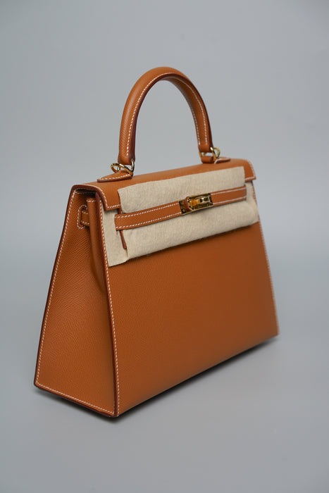 Hermes Kelly II Sellier 25 in Gold Ghw (Brand New)