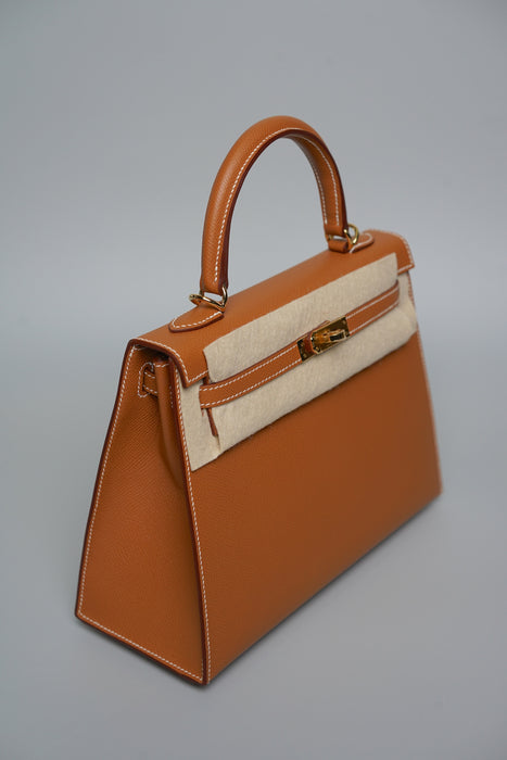 Hermes Kelly II Sellier 25 in Gold Ghw (Brand New)