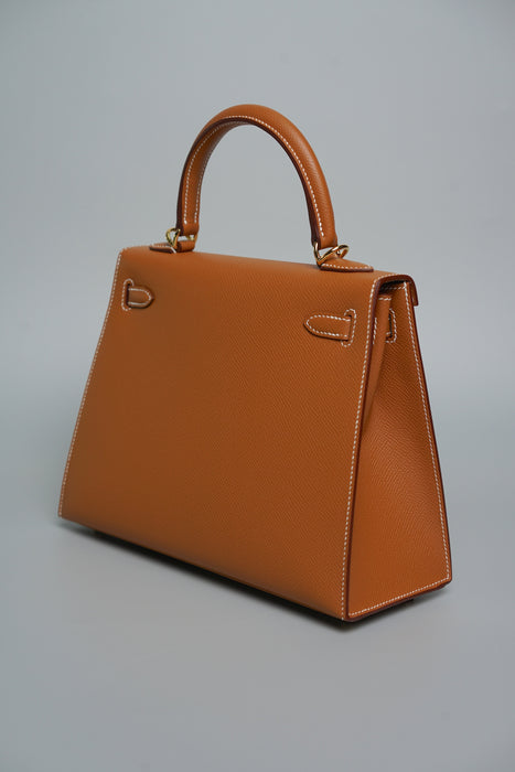 Hermes Kelly II Sellier 25 in Gold Ghw (Brand New)