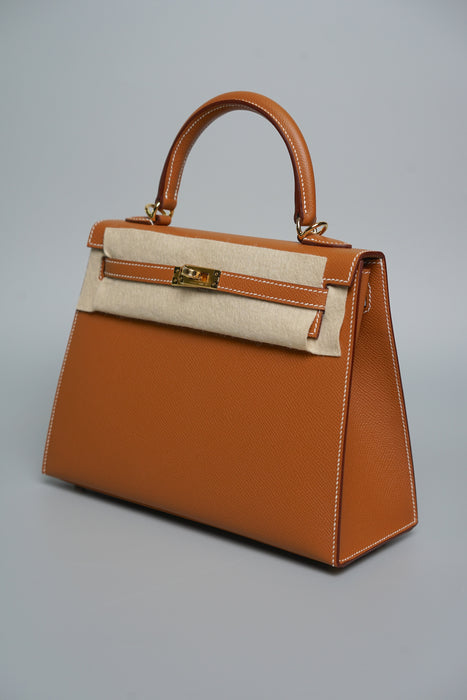 Hermes Kelly II Sellier 25 in Gold Ghw (Brand New)
