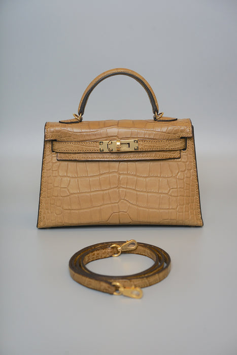 Hermes Kelly 20 in Craft Matte Alligator Ghw