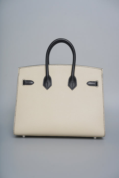 Hermes Birkin 25 Panda HSS in Nata x Black Epsom Brushed Phw (Brand New)