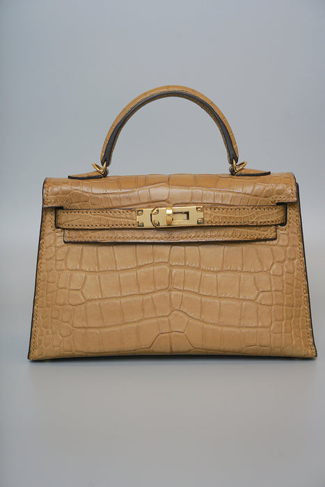 Hermes Kelly 20 in Craft Matte Alligator Ghw