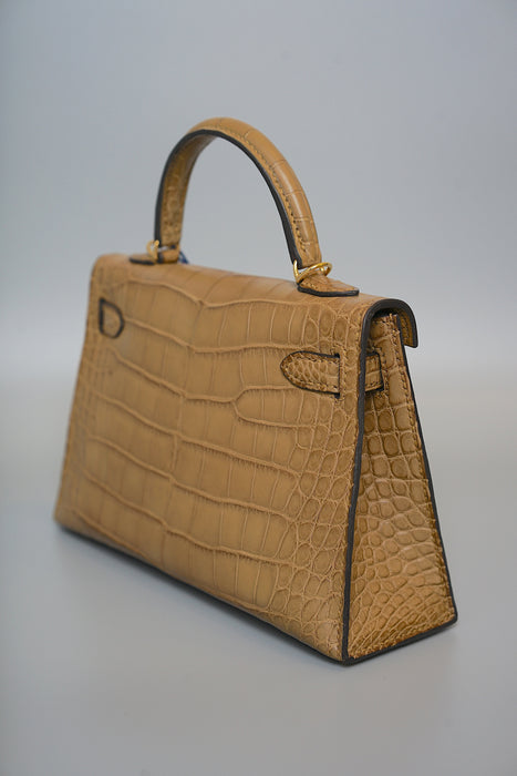 Hermes Kelly 20 in Craft Matte Alligator Ghw