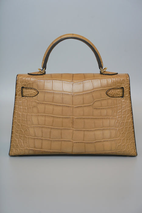 Hermes Kelly 20 in Craft Matte Alligator Ghw