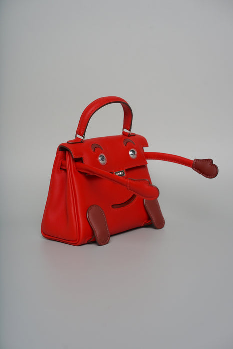 Hermes Kelly Doll in Rouge Radieux / Rouge H Phw (Brand new)