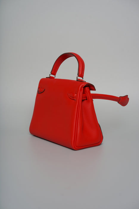 Hermes Kelly Doll in Rouge Radieux / Rouge H Phw (Brand new)