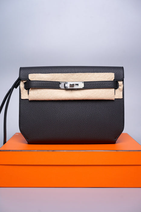 Hermes Kelly Depeche 25 in Noir Togo Phw (Brand New)