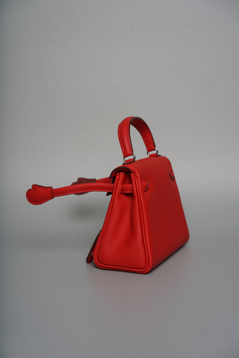 Hermes Kelly Doll in Rouge Radieux / Rouge H Phw (Brand new)