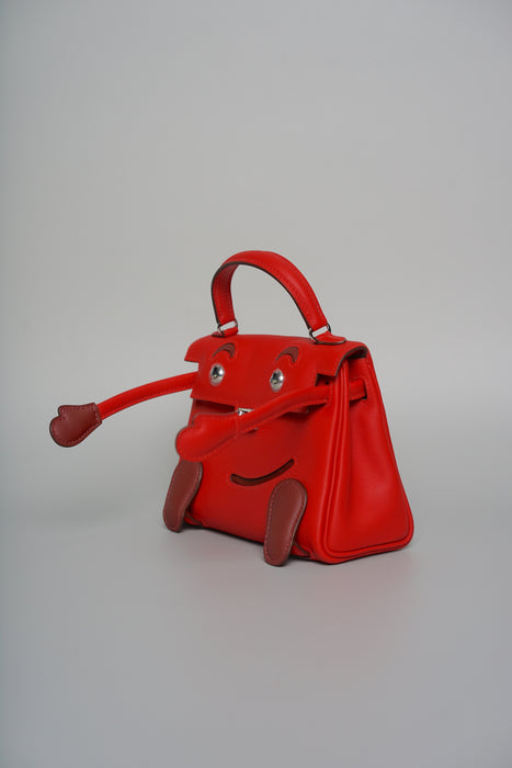 Hermes Kelly Doll in Rouge Radieux / Rouge H Phw (Brand new)