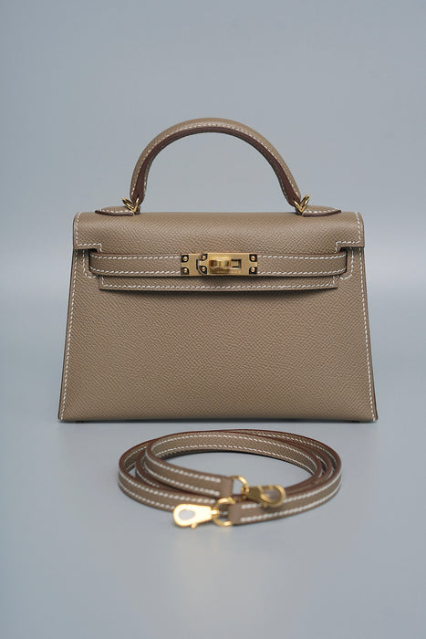 Hermes Kelly 20 in Etoupe Epsom Ghw (Brand New)