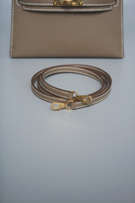 Hermes Kelly 20 in Etoupe Epsom Ghw (Brand New)
