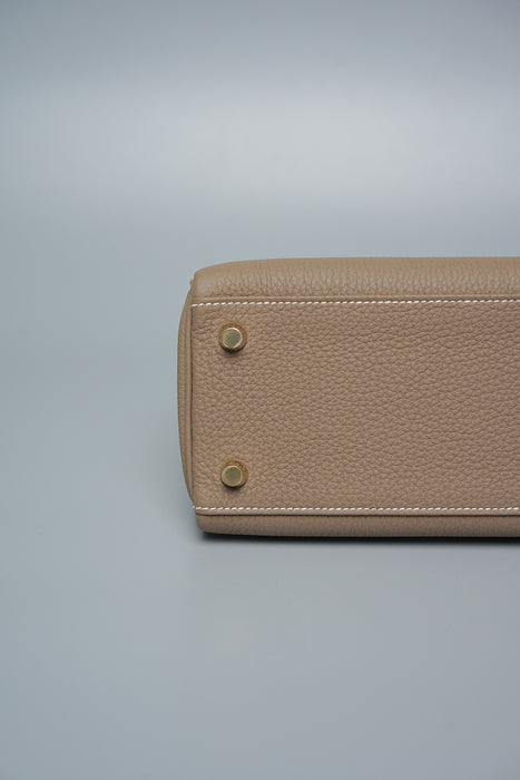 Hermes Kelly 25 Retourne in Etoupe Togo Ghw (Brand New)