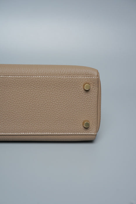 Hermes Kelly 25 Retourne in Etoupe Togo Ghw (Brand New)