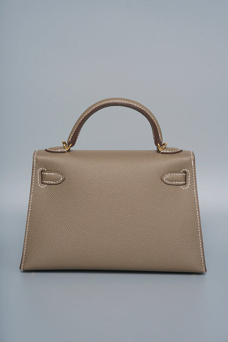 Hermes Kelly 20 in Etoupe Epsom Ghw (Brand New)