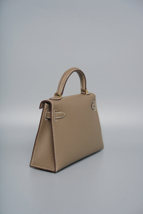 Hermes Kelly 20 in Etoupe Epsom Ghw (Brand New)