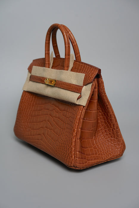 Hermes Birkin 25 in Gold Matte Alligator Ghw (Brand New)