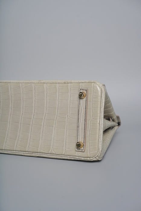 Hermes Birkin 25 HSS in Gris Perle Matte Alligator Bghw