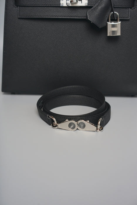 Hermes Kelly 25 in Black Epsom Phw (Brand New)